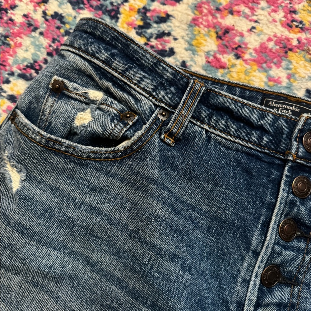 Abercrombie & Fitch A&F Simone High Rise ankle Straight 31 | 12R - Picture 3 of 5